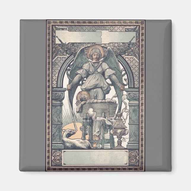 Väktaränglar med Jesusbarnet Magnet (Framsidan)