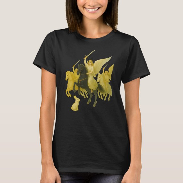 Väktaränglar och episka hästar t shirt (Framsida)