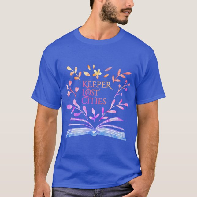Väktare av de förlorade städerna Akvarellbokdesign T Shirt (Framsida)