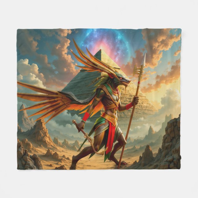 Vaktare av den himmelska porten – Anubis Fleecefilt (Framsidan (Horisontell))