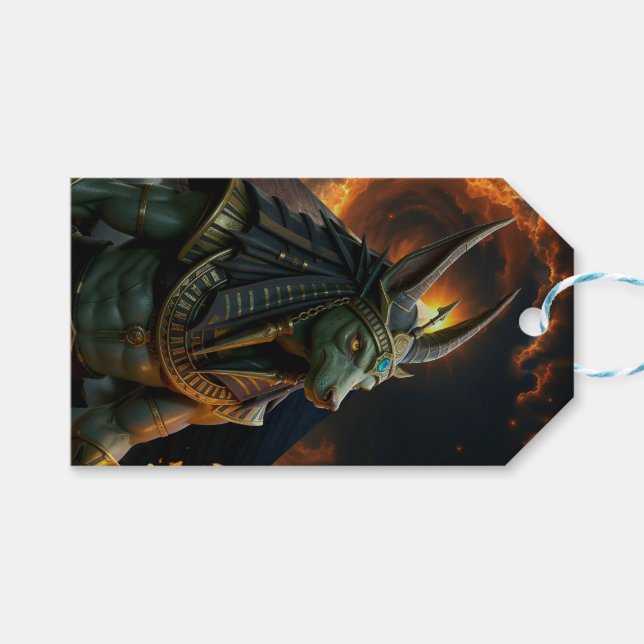 Väktare av efterlivet – Anubis.  Presentetikett (Framsidan (Horisontell))