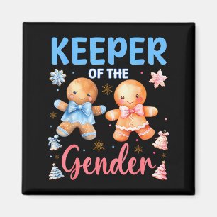 Vaktare Av Könsuppenbarelse Baby Pepperkaka Rosa Magnet