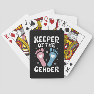 Vaktare Av Könsuppenbarelsefest Pojke Flicka Famil Casinokort