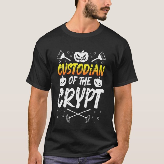Väktare av The Crypt Halloween-design T Shirt (Framsida)
