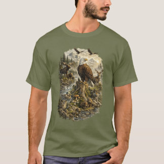 Vaktare av vildmarken – Vintage Havsörn Na T Shirt