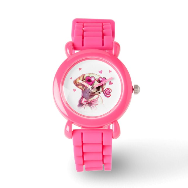 Vaktare Labrador Valentine Kids' Watch Armbandsur (Framsida)