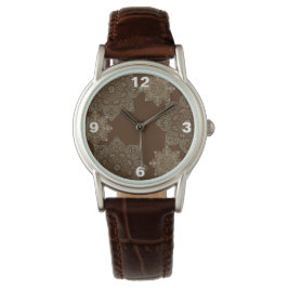 Vaktbrun med medallioner för kvinnor armbandsur