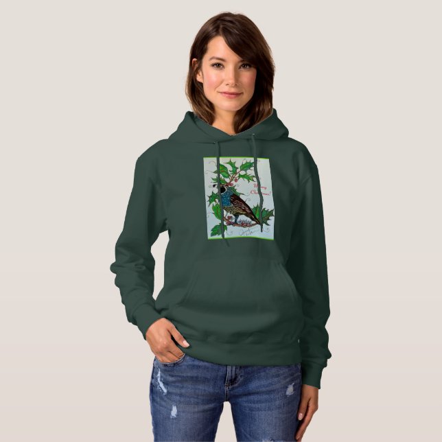 Vaktel i järnek  t shirt (Hel framsida)