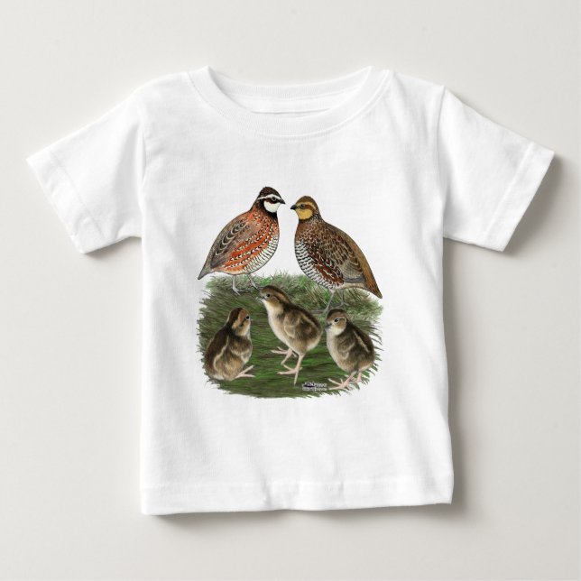 Vaktelfamilj Bobwhite Tee (Framsida)