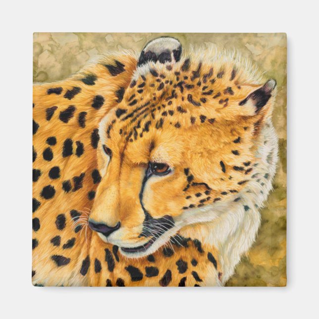Vaktfull - Cheetah Art Magnet (Framsidan)