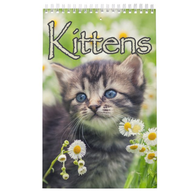 Vaktfulla kattungar och Ord Larme Wall Kalender (Omslag)