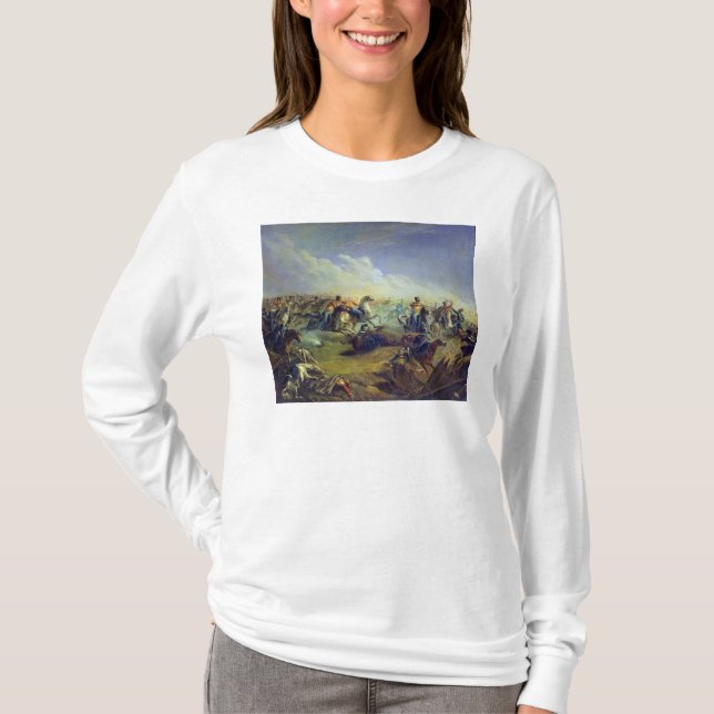 Vakthussarsna som anfaller nära Warsaw T Shirt (Framsida)