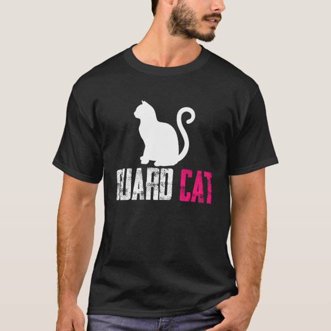 Vaktkatt Säkerhet och Skydda  Present T Shirt (Framsida)