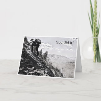 Vaktkort - klättring, du gjorde det! kort