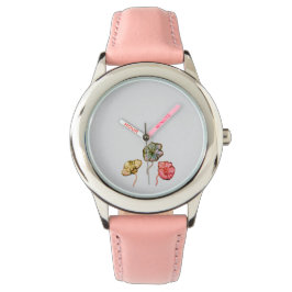 Vaktur Kids lilla blomma design Armbandsur