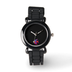 Vaktur Kids lilla fiskdesign Armbandsur