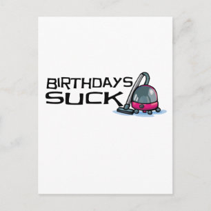 Vakuum vid "Birthdays Suck" Vykort