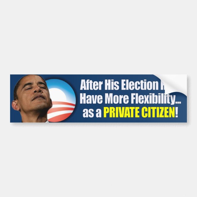 Val 2012 - Anti Obama Bildekal (Framsidan)