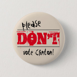 Val 2016 röstar inte Clinton anpassningsbartext Knapp