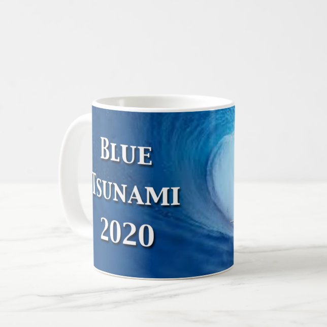 Val 2020: Blue Tsunami Kaffemugg (Framsida vänster)