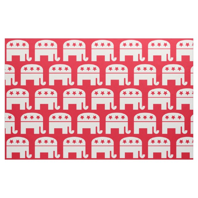 Val 2020 Republican Symbol Elephant Tyg (Fat Quarter)