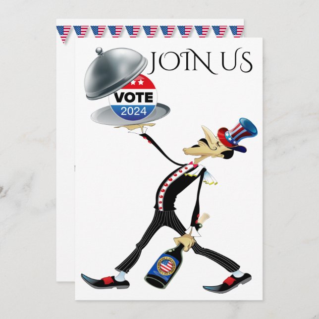 Val 2024 inbjudningar (Fram/baksida)