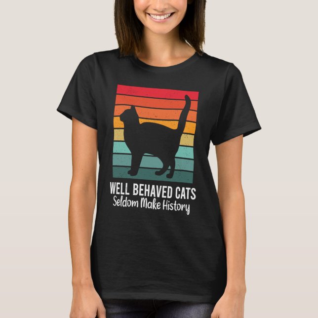 Väl Artiga Katter Söt Katt T Shirt (Framsida)