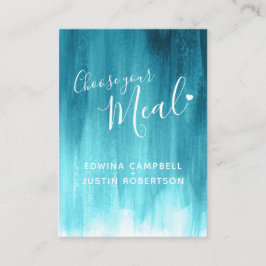 Val av fiskmjöl i bröllop Kort för tealkonsthölje