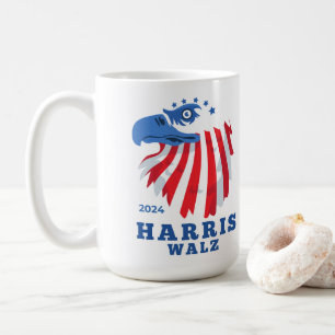 Val av Harris Walz 2024 Demokrat Party Kaffemugg