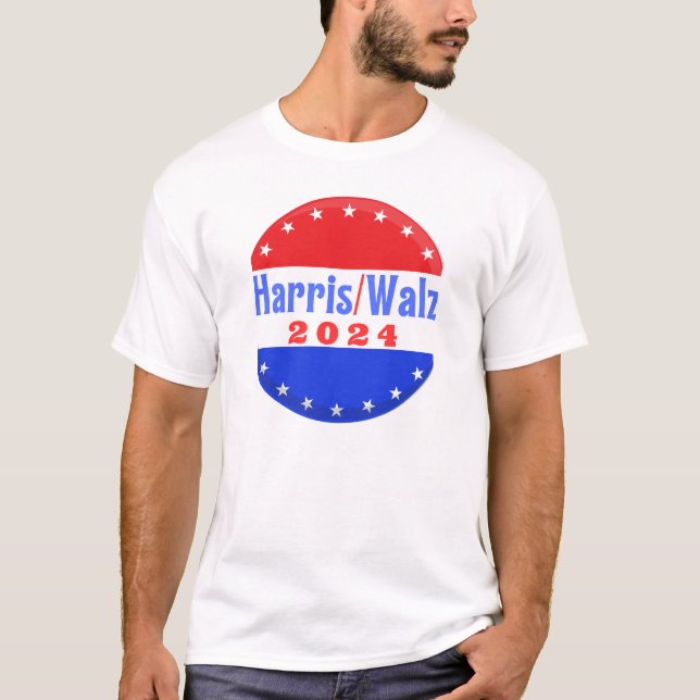 Val av Harris Walz 2024 Demokrat Party T Shirt (Framsida)