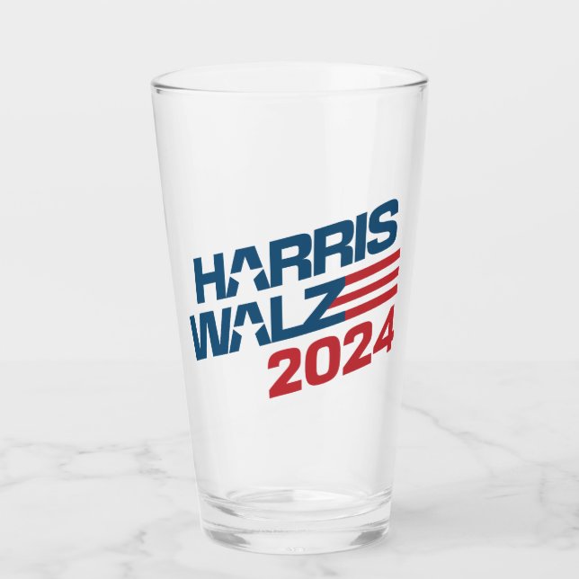 Val av Harris Walz 2024 Glaskopp (Framsida)