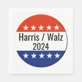 Val av Harris Walz 2024 Pappersservett