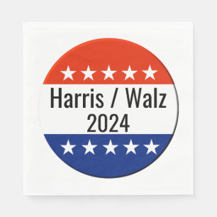 Val av Harris Walz 2024 Pappersservett