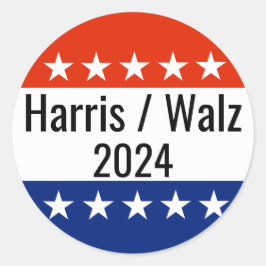 Val av Harris Walz 2024 Runt Klistermärke