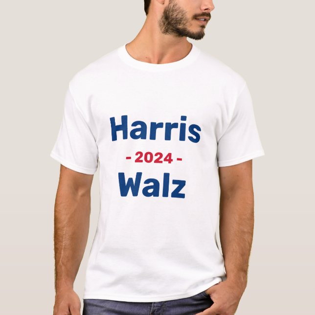 Val av Harris Walz 2024 T Shirt (Framsida)