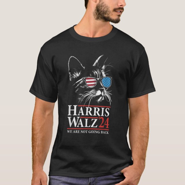 Val av Harris Walz 2024 Vi ska inte tillbaka Di T Shirt (Framsida)