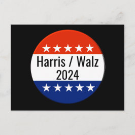Val av Harris Walz 2024 Vykort