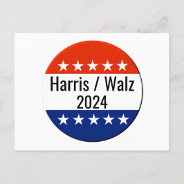 Val av Harris Walz 2024 Vykort