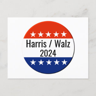 Val av Harris Walz 2024 Vykort
