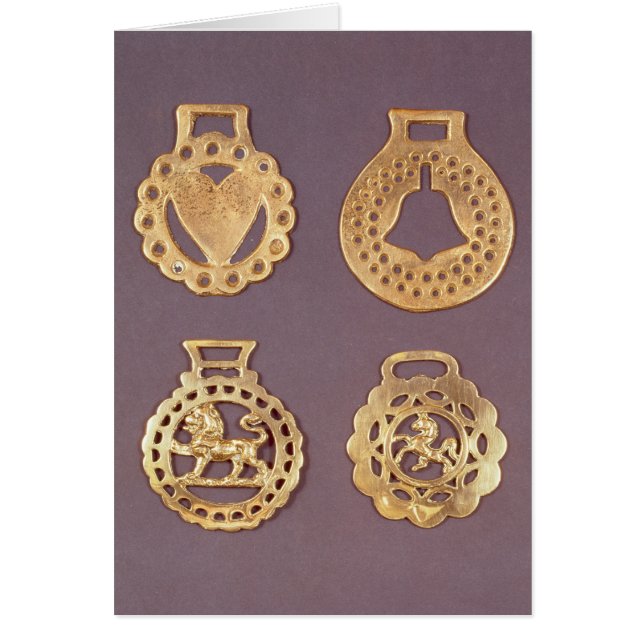 Val av hästmässingar hälsningskort (Framsidan)