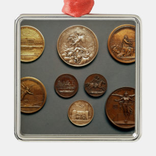 Val av medaljer julgransprydnad metall