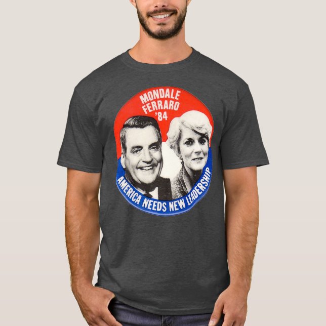Val av Mondale Ferraro Walter Geraldine T Shirt (Framsida)