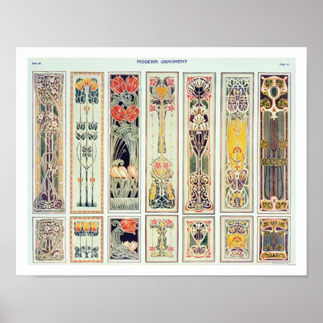 Val av paneldesign, plåt IX från Modern Poster (Framsidan)