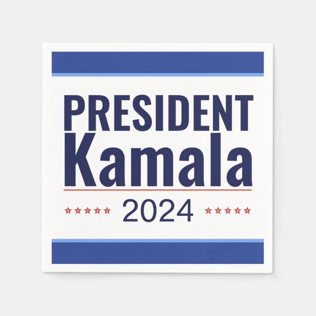 Val av president Kamala 2024 Pappersservett (Framsidan)