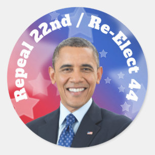 Val av president Obama Runt Klistermärke
