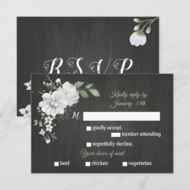 val av vita blommor, grönmålsmjöl svart OSA kort