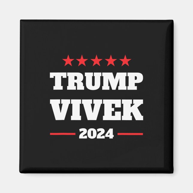 Val Bold Proud Pro Donald Trump Vivek 2024 Magnet (Framsidan)