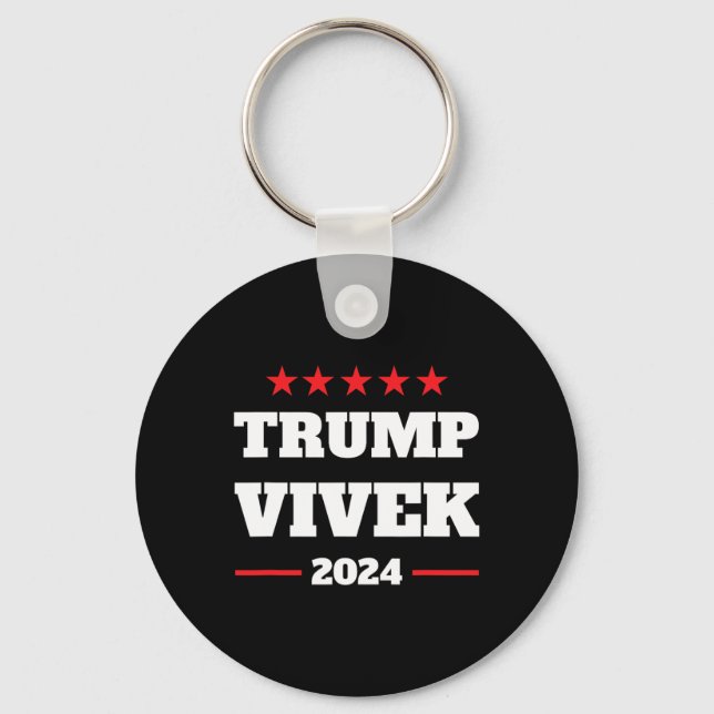 Val Bold Proud Pro Donald Trump Vivek 2024 Nyckelring (Framsida)