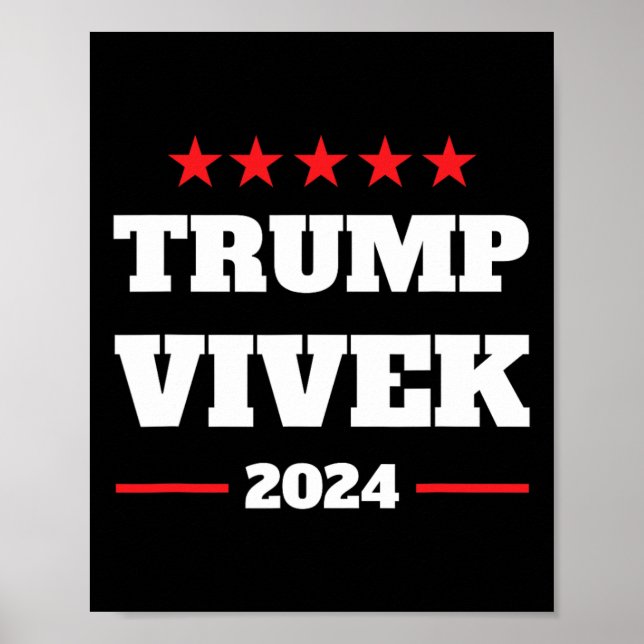 Val Bold Proud Pro Donald Trump Vivek 2024 Poster (Framsidan)