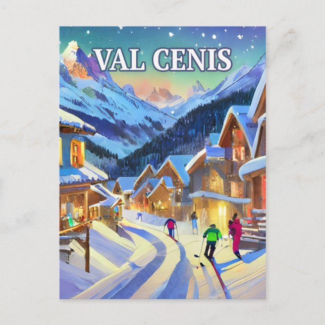 Val Cenis : Émeraude des Alpes, Sérénité Hivernale Vykort (Framsida)